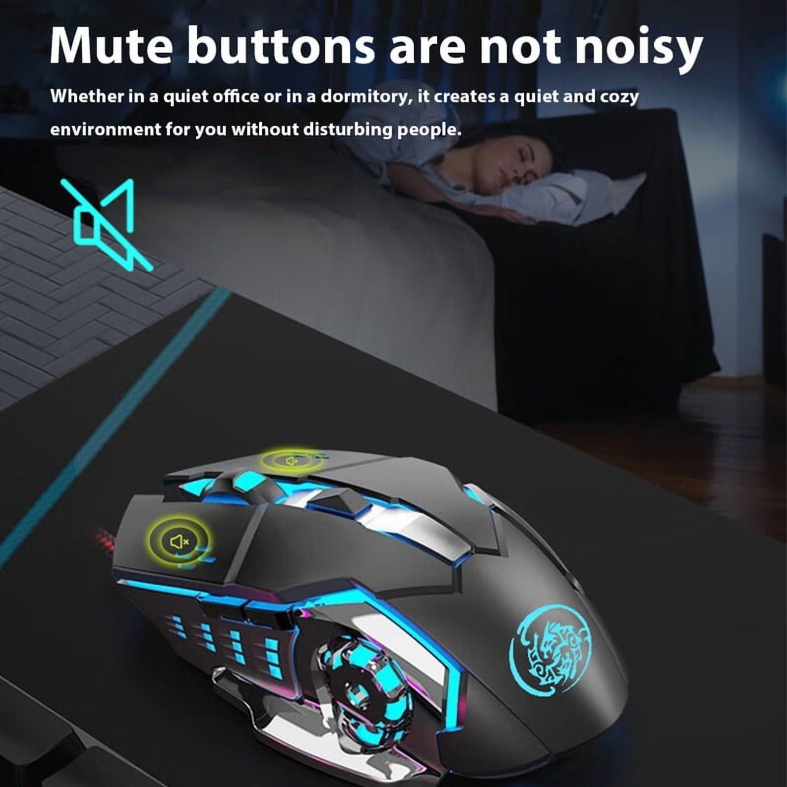Gaming Mouse 2.4G Bluetooth Wireless Rechargeable Mouse For Laptop RGB Backlight E-Sports Mechanical Mouse For PC Computer Gamer