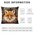 thumbnail image 5 of Awypu Hopyeer Adorable Fox Decor Throw Pillow Covers Cute Animal with Flower Wreath Art Painting Square Home Decorative Pillow Case Cushion Covers for Home Sofa, 5 of 5