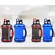 thumbnail image 4 of Botella deportiva grande de 2,2 L/3,2 L, botella de agua de motivación con mango de goma suave, tapa de acero inoxidable a prueba de fugas, sin BPA, boca de botella grande, ideal para gimnasio,, 4 of 5