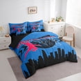 thumbnail image 4 of Manfei Est Sleep Basketball Twin Bedding Sets 7-Piece for Boys, Modern City Print Bedding Comforter Set, Cartoon Sports Theme Reversible Sheet Sets, Dodger Blue Super Cozy Room Decor, 4 of 8