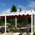 thumbnail image 5 of TANG Sunshades Depot Waterproof Pergola Shade Cover Retractable Replacement Awning Canopy Wave Shade Red 3'x13', 5 of 5