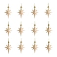 thumbnail image 3 of 12x adornos de estrellas de Navidad decoración del hogar decoraciones creativas para fiestas navideñas decoraciones para escaleras barandillas ventana Color champán, 3 of 8