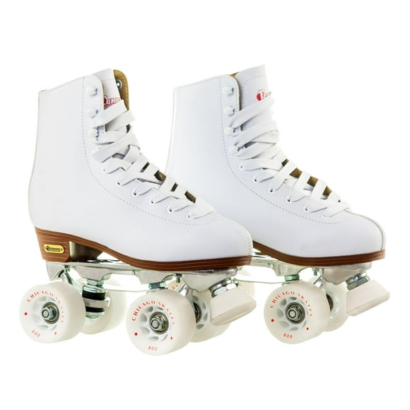 CHICAGO Skates Deluxe - Patín de pista con forro de piel para mujer y niña, color blanco 8