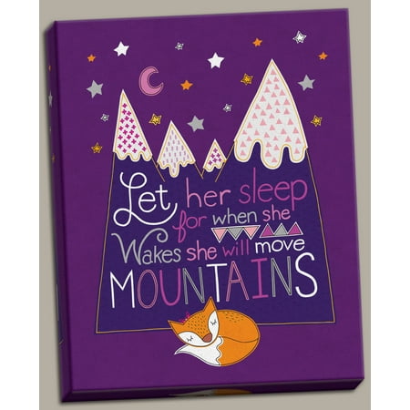 Let Her Sleep For When She Wakes She Will Move Mountains; Nursery Decor; One 11x14in Paper Poster.