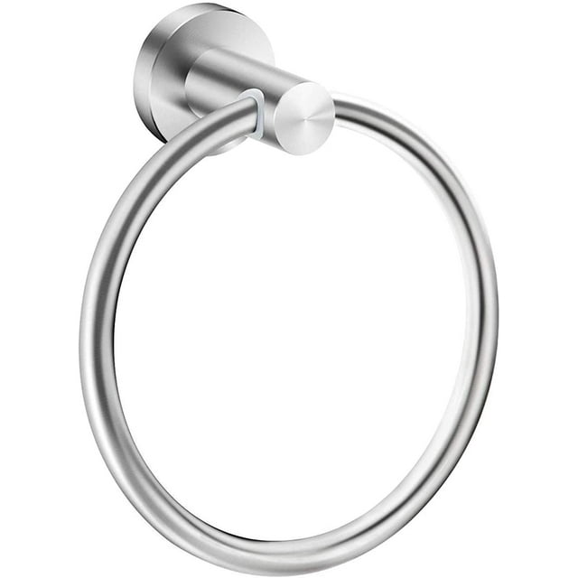 304 Stainless Steel Towel Ring Hand Towel Holder for Bathroom Silver