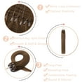 thumbnail image 4 of MY-LADY 100% Human Hair Extensions Remy Real Natural Hair Hairpiece Mirco Ring Tubes Hair Thick Micro Loop Extensions Hair for Women 24inch #06 Light Brown, 4 of 8