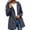 Dark Gray, variant on Women's Full Zip Hooded Windbreaker Jacket Waterproof Long Sleeve Rain Coats Fall Winter Hiking Travel Longline Mid Thigh Drawstring Waist Outerwear