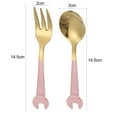thumbnail image 6 of 1 Set Dessert Scoop Comfortable Grip Anti-rust Stainless Steel Spanner Spoon Home Supply, 6 of 7