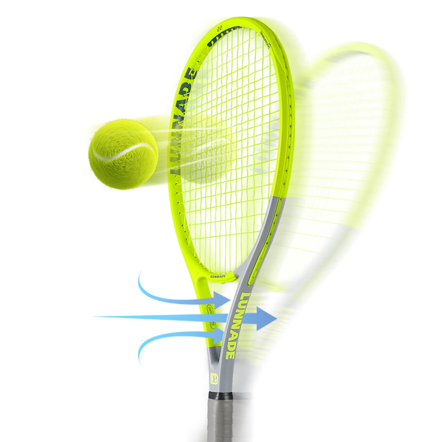 Gemini Pro-Grade Carbon Fiber & Aluminum Tennis Racket - Free bag, 6 Colors (High-Visibility Fluorescent Options), Lightweight Durable Performance for Adults Players, Arm-Friendly Shock Absorption