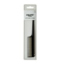 Equate Styling Comb for Everyday Hair Care, Black, 1 Count