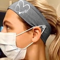 thumbnail image 4 of Sorrowso Unisex Doctor Nurse Button Headband Cute Stethoscope Heart Printed Headwrap Anti-Tight Protect Ears Face Mask Holder Elastic Hairband, 4 of 15
