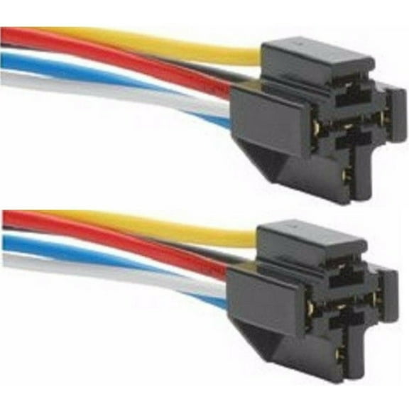 2 Absolute SRS105 5-Pin 12 VDC Bosch Relay Socket Interlocking Style