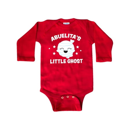 

Inktastic Cute Abuelita s Little Ghost with Stars Gift Baby Girl Long Sleeve Bodysuit