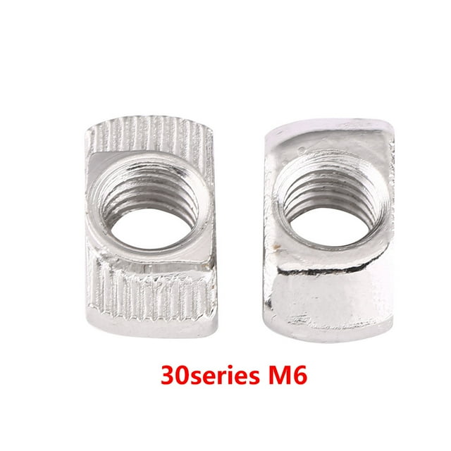 Aluminum Nut, T-slot Nut Silver High Hardness 50pcs Rust Resistance For Aluminum Extrusion For Fastener