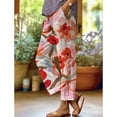 thumbnail image 2 of frariair Women's Breathable Linen-Like Casual Pants For Beach Vacation Summer Outfits Red, 2 of 3