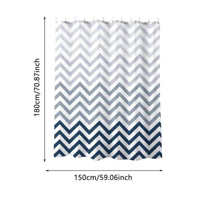 Oliegs Couverture Minimaliste Rayée Rideau de Bain Impression Numérique Tissu Doublure de Douche pour Moderne