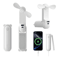 thumbnail image 1 of Ventilador Portátil JisuLife F8 3 en 1 Recargable con Linterna y Power Bank Xtellar Blanco, 1 of 3