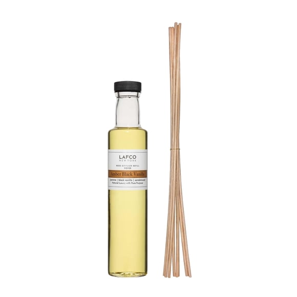 Recambio para difusor Reed LAFCO New York, color ámbar, negro y vainilla, 250 ml