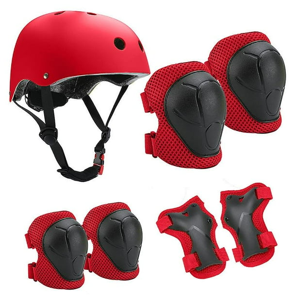 Cascos Niña Kit Protección Infantil (7 Piezas) Casco, Rodilleras