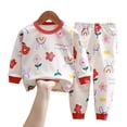 thumbnail image 4 of Traje de algodón de otoño para niños, cuello redondo, ropa interior de manga larga para niñas, ropa de otoño, pantalones, pijamas, ropa para el hogar, 4 of 6