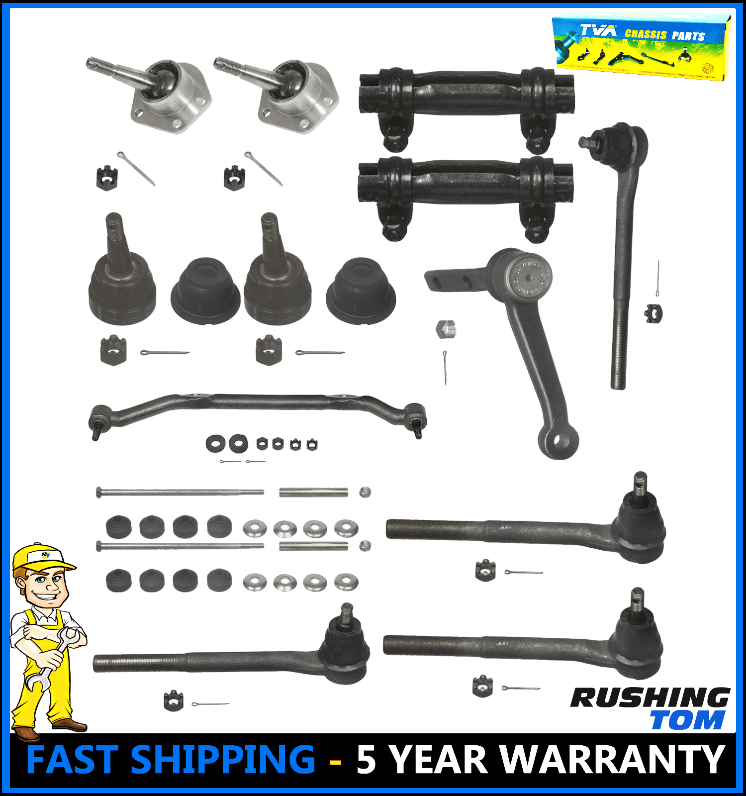 14Pc Kit for Chevy Blazer S10 RWD 9505 BallJoint Tie Rod Idler Arm