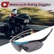 thumbnail image 2 of Ofertas únicas 1 juego de gafas de montar para motocicleta PC PC gafas de sol para deportes al aire libre para motocross, bicicleta de tierra ATV lente gris oscuro marco azul negro, 2 of 7