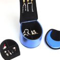 thumbnail image 3 of 9" Tall Display Jewelry Box with Hooks, High Heel Shoe Design, Blue Velvet, 3 of 5