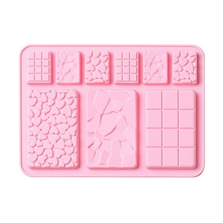 

FAIOIN 1 Piece 3 Different Shapes Chocolate Moulds Version Waffle Cake Mould Ice Candy Baking Mold Silicone Material for Baking
