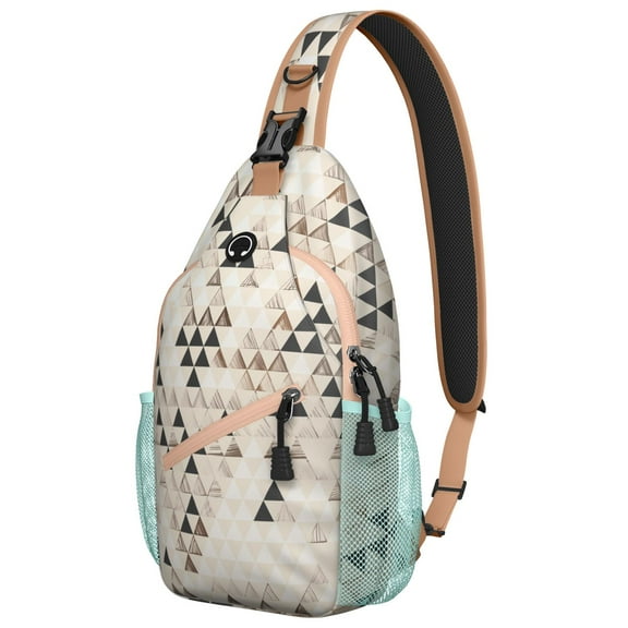 Earthy Aesthetic Crossbody Bag Durable Chest Backpack for Outdoor Adventures Rustic & Versatile