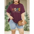 thumbnail image 5 of XCHQRTI Nope Not Today Womens Graphic Shirt Inspirational Plus Size Tees Short Sleeve Summer Casual Tops, 5 of 7