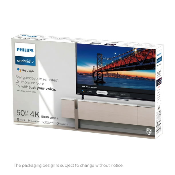 50" Class 4K Ultra HD (2160p) Android Smart TV with Handsfree Google Built-in (50PFL5806/F7) Walmart.com