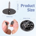 thumbnail image 2 of IFANLANDOR 50Sets Black Lapel Pin Backs Locking Clutch Pin Back Holder for Badge Pins Crafts, 2 of 6