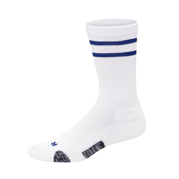 Hanes X-Temp Men's Compression Crew Socks, 3-Pairs White 6-12