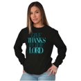 thumbnail image 4 of Christian Faith Give Thanks to Lord Plus Size Long Sleeve Graphic Tee Shirt Brisco Brands 3X, 4 of 5