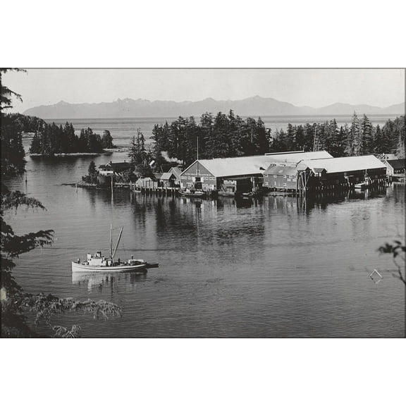 24"x36" Gallery Poster, Salmon cannery and herring reduction plant