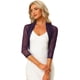 thumbnail image 1 of Bolero Shrug Top Allegra K Mangas Largas Púrpura XL, 1 of 4