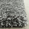 thumbnail image 4 of SAFAVIEH Henley Solid South Beach Polyester Shag Area Rug, Steel Grey, 8' x 10', 4 of 4
