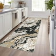 thumbnail image 3 of JoanKaren Abstract Area Rugs, 2'x8' Washable Kitchen Runner Abstract Marble Pattern Rug Runners for Hallways Non Slip,Black, 3 of 7