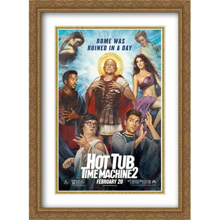 Hot Tub Time Machine 2 28x38 Double Matted Large Large Gold Ornate Framed Movie Poster Art Print