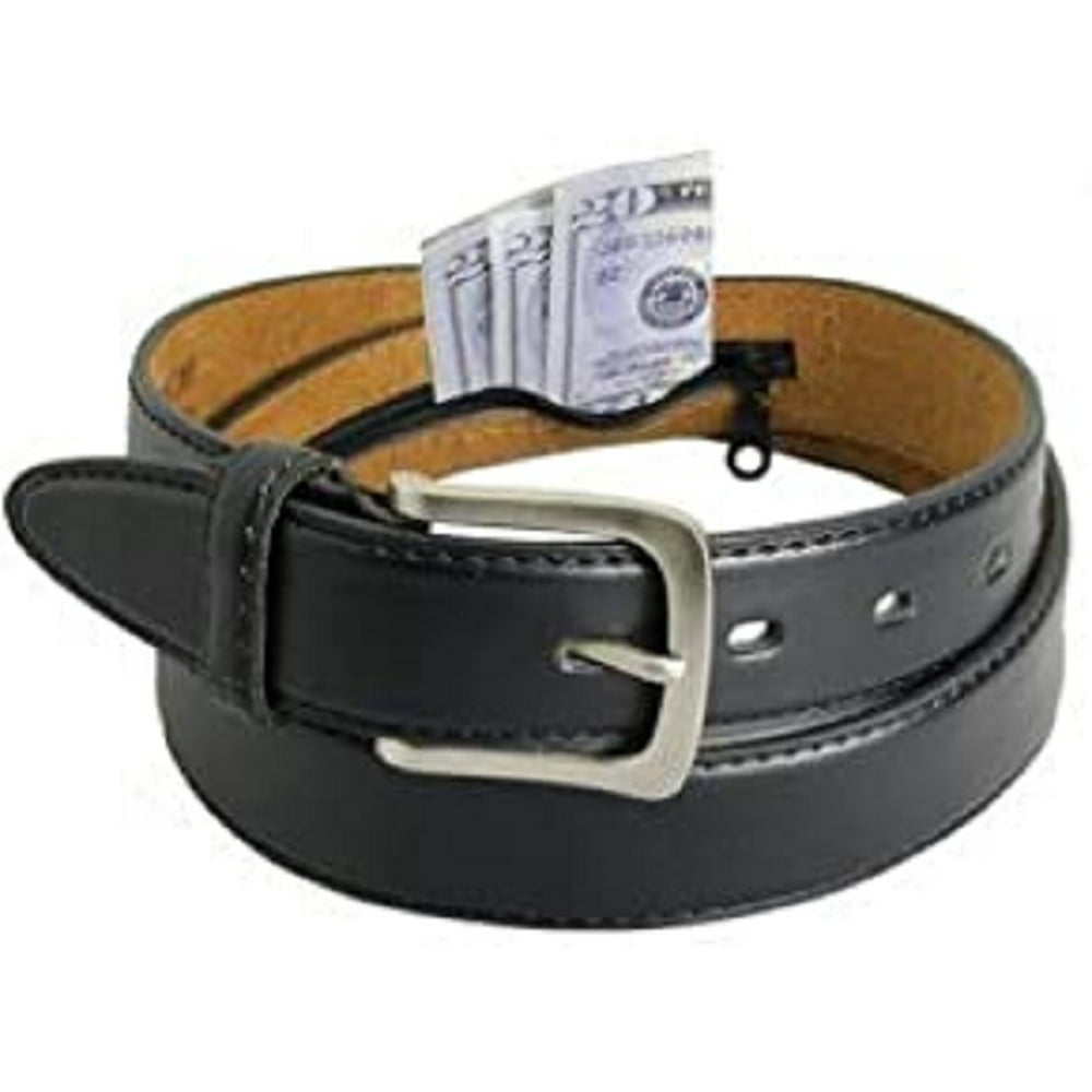 Generic MEN LEATHER MONEY BELT HIDDEN SECRET HIDE POCKET TRAVEL SIZE