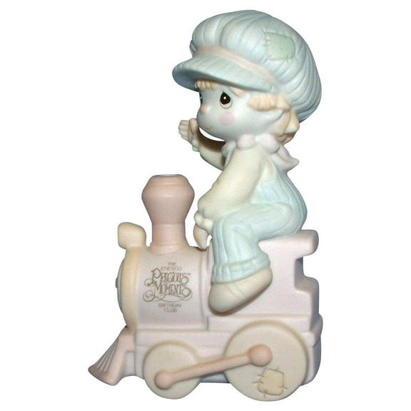Precious Moments Figurine: b0007 All Aboard for Birthday Club Fun (4.5") Birthday Club