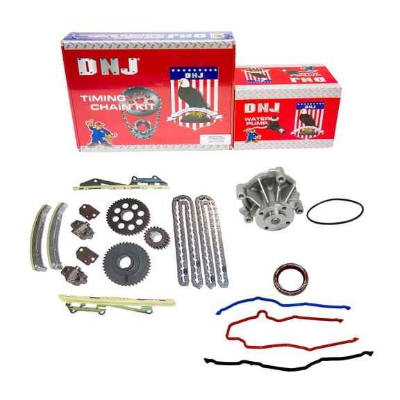 DNJ TK4154WP Timing Chain Kit with Water Pump Fits Cars & Trucks 01-04 Ford 4.6L V8 SOHC 16V