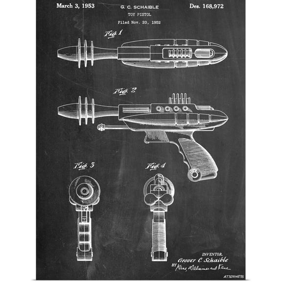 Great BIG Canvas | Rolled Cole Borders Poster Print entitled Ray Gun