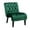 Green, variant on Tcbosik Velvet Accent Chair, Upholstered Armless Side Chair for Living Room, Modern Lounge Chair with Tufted Back and Rolled Edge Design, Comfy Reading Chair with Solid Rubber Wooden Legs, Purple