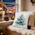 thumbnail image 4 of Uutvery Christmas Pillow Covers 17.7x17.7 Inches,Xmas Snowman Tree Pillow Cover,Winter Decorative Pillows Sofa Couch Bed Living Room,Merry Christmas Farmhouse Decoration,Xmas Indoor Decor, 4 of 6