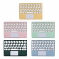 thumbnail image 2 of Wireless Bluetooth Touchpad Keyboard, Colorful Round Keycap Slim Keyboard with Touch Control, Rechargeable Portable Keyboard for Tablet iPad Android Windows Pro Air Mini, Ergonomic Typing for Office, 2 of 8