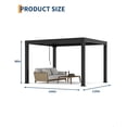 thumbnail image 3 of Louvered Pergola - 10'x12' Outdoor Pergolas with Adjustable Louvered Roof, Reinforced Aluminum Frame, Integrated Drainage System, Outdoor Gazebo for Deck, Patio, Backyard and Garden, 3 of 7