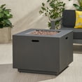 thumbnail image 3 of E-Western 33-Inch Outdoor Iron Square Propane Fire Pit Brushed Brown 50 000 BTU with Built-in Tank Space for Garden & Outdoor Heating, 3 of 15