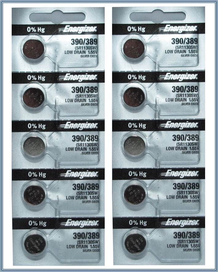 Home Products - - 10 390 / 389 Energizer Watch Batteries SR1130SW Cell ...