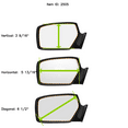 thumbnail image 2 of Burco 2505 Driver & Passenger Side Flat Replacement Mirror Glass for Honda, 2 of 3